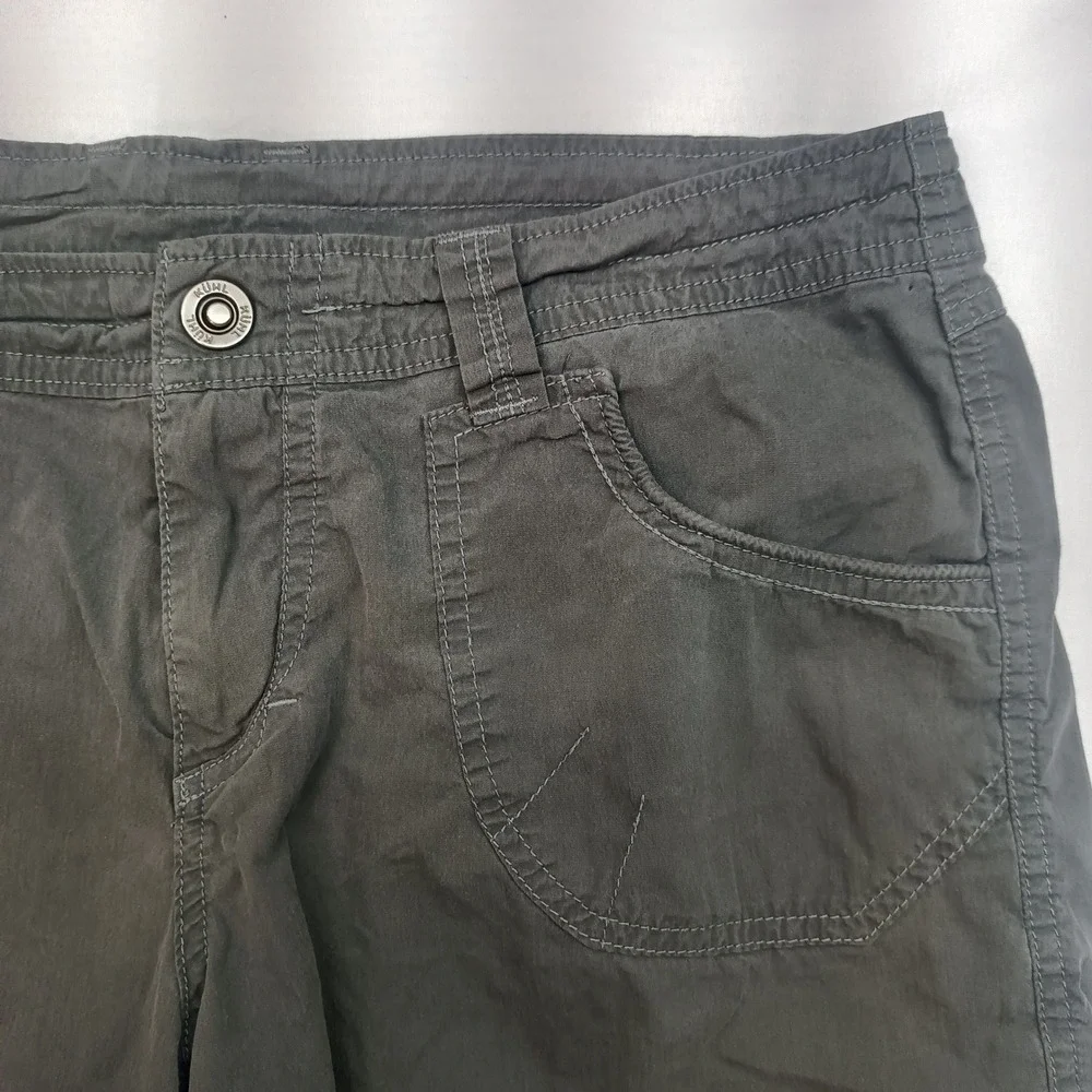 Kuhl‎ Splash 5.5 Shorts Womens 8 Dark Olive Green Hiking Outdoor Stretch Cargo